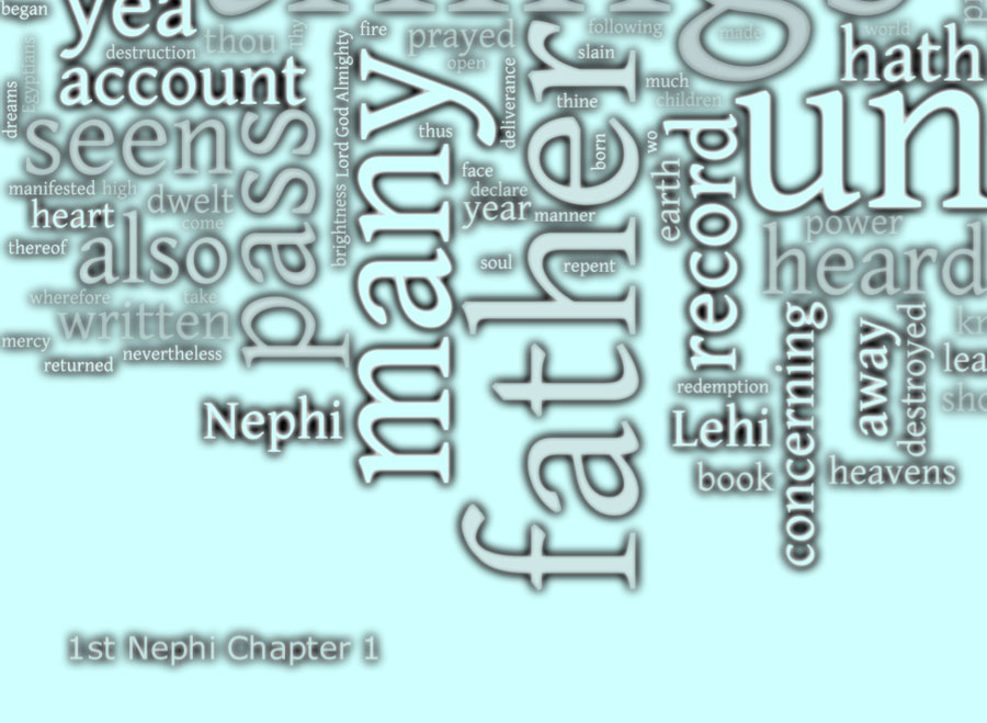 1st Nephi Chapter 1 wordle
