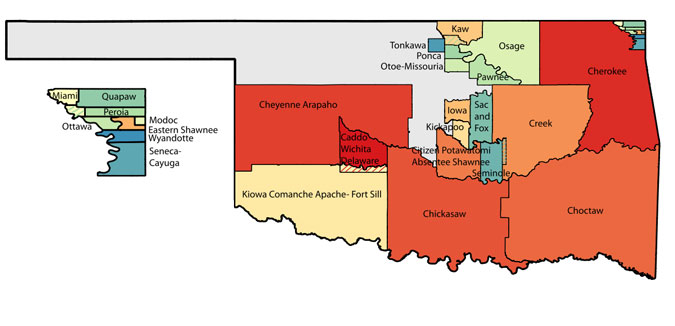 Oklahoma Tribal Statistical Area Map courtesy of Wikipedia