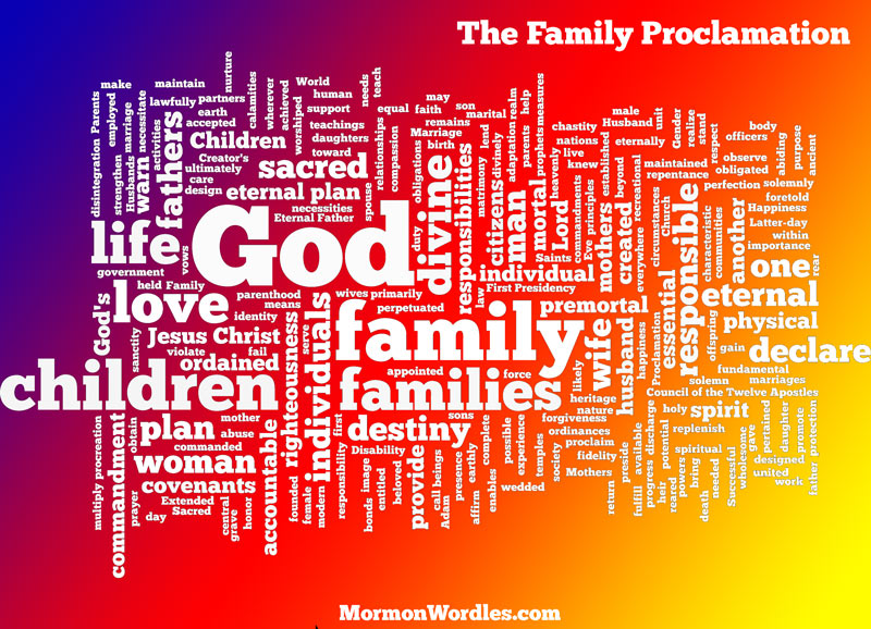 Family Proclamation in gradient colors