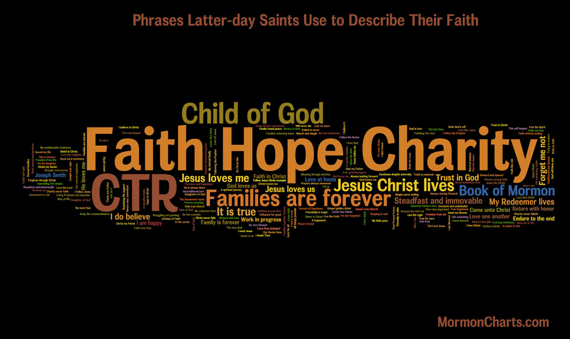 LDS Members Describe Their Faith Wordle