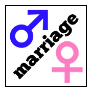 Marriage is Between a Man and a Woman symbol - Facebook Profile image
