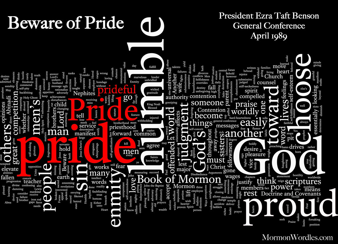 President Benson Talk on Pride Wordle